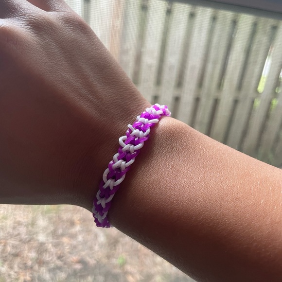 Two Inverse Fishtail Rainbow Loom Bracelets - Picture 4 of 4